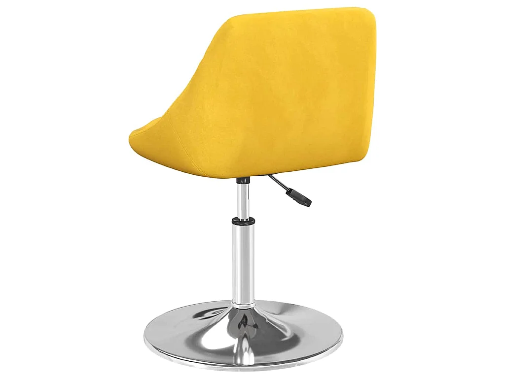 Eetkamerstoelen draaibaar 4 st fluweel mosterdgeel