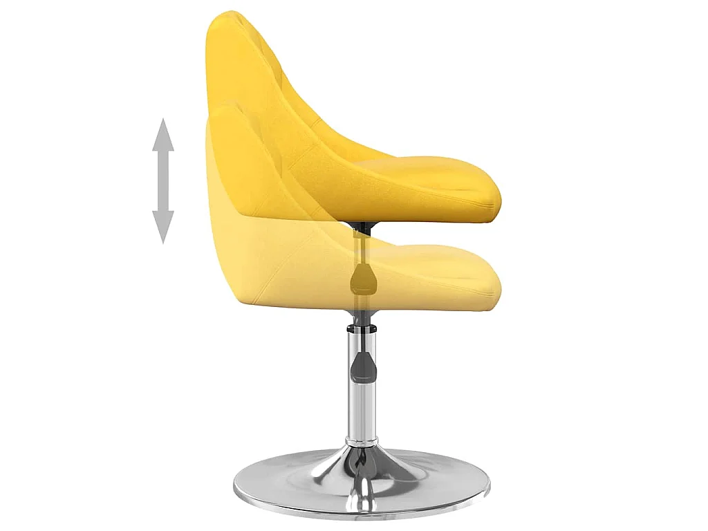 Eetkamerstoelen draaibaar 4 st fluweel mosterdgeel