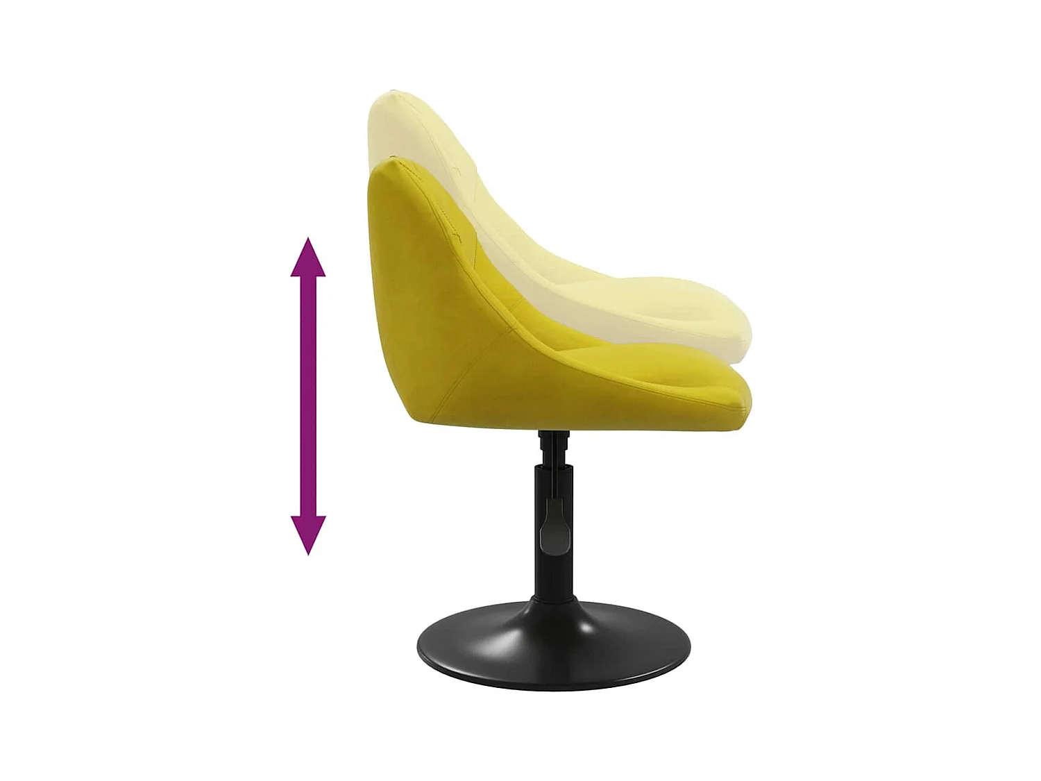 Eetkamerstoelen draaibaar 6 st fluweel mosterdgeel