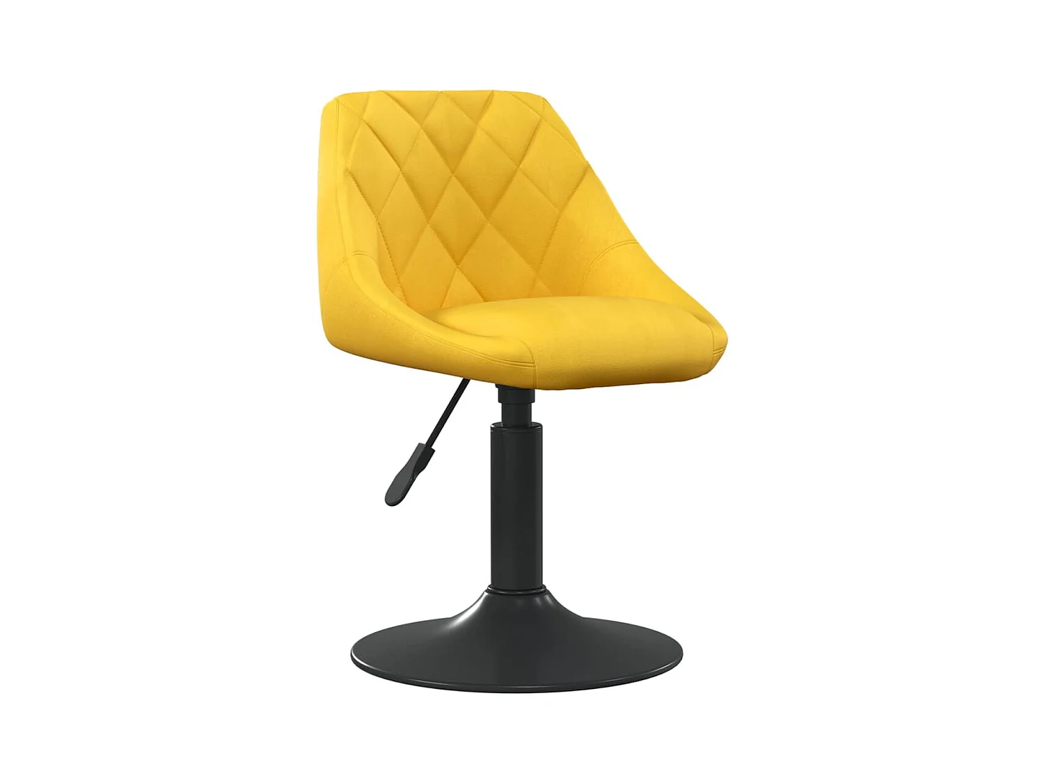 Chaises à manger pivotantes lot de 6 jaune moutarde velours