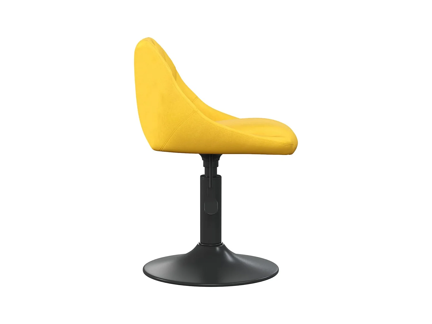 Chaises à manger pivotantes lot de 6 jaune moutarde velours