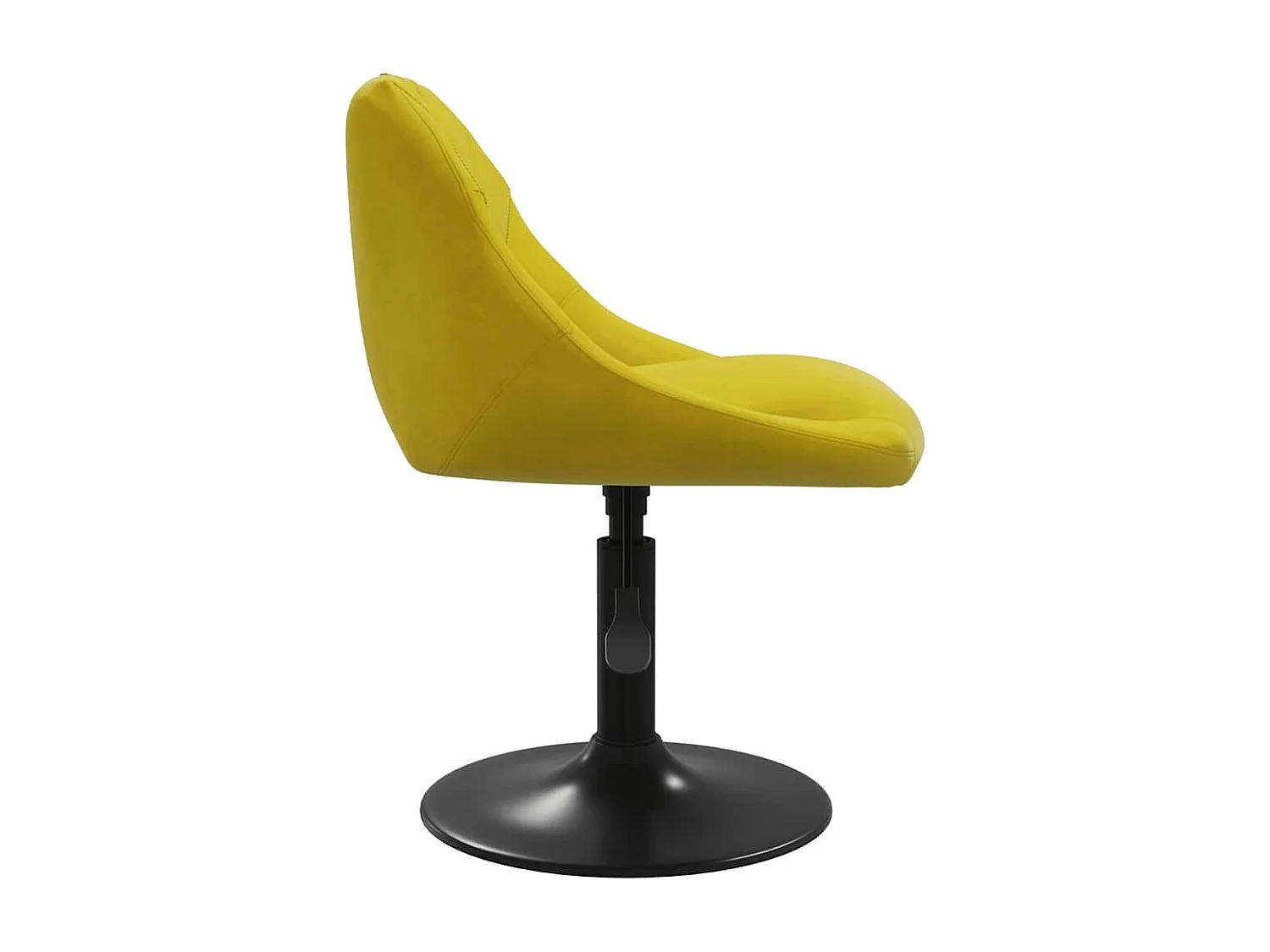 Chaises à manger pivotantes lot de 6 jaune moutarde velours