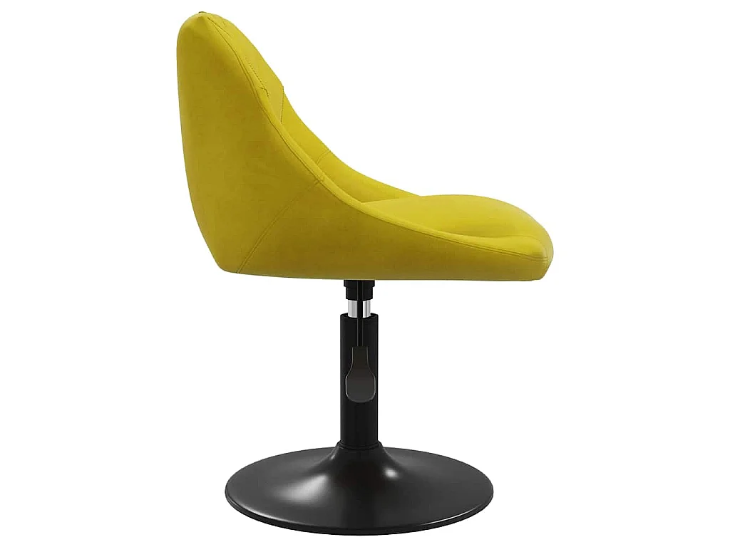 Chaises à manger pivotantes lot de 6 jaune moutarde velours