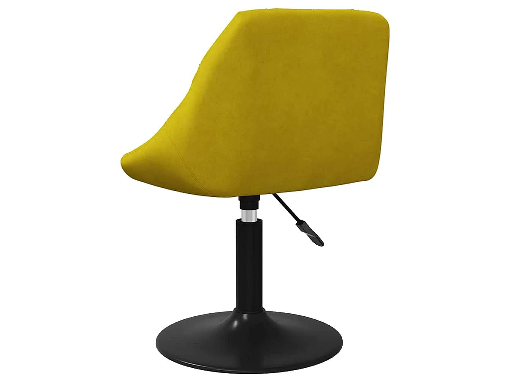 Chaises à manger pivotantes lot de 6 jaune moutarde velours