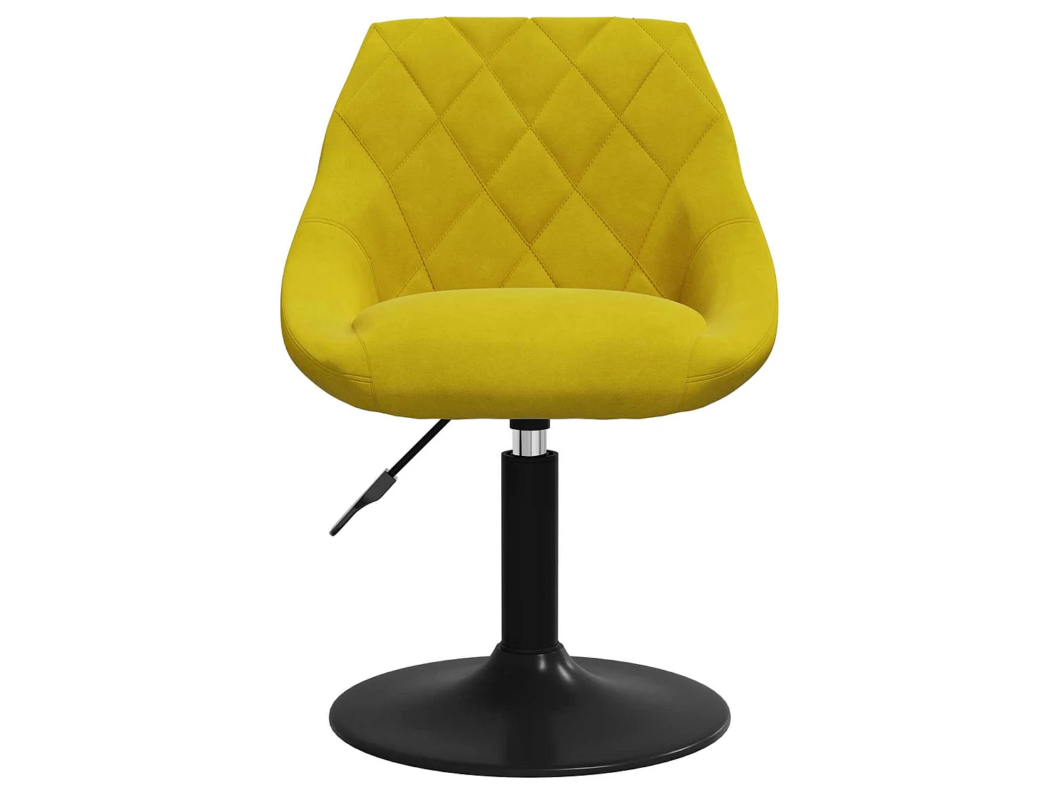 Chaises à manger pivotantes lot de 6 jaune moutarde velours