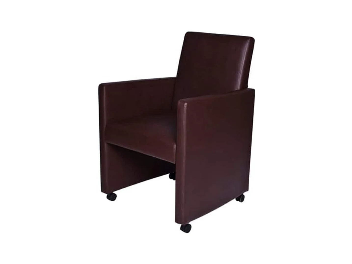 Eetkamerstoelen 2 st kunstleer bruin