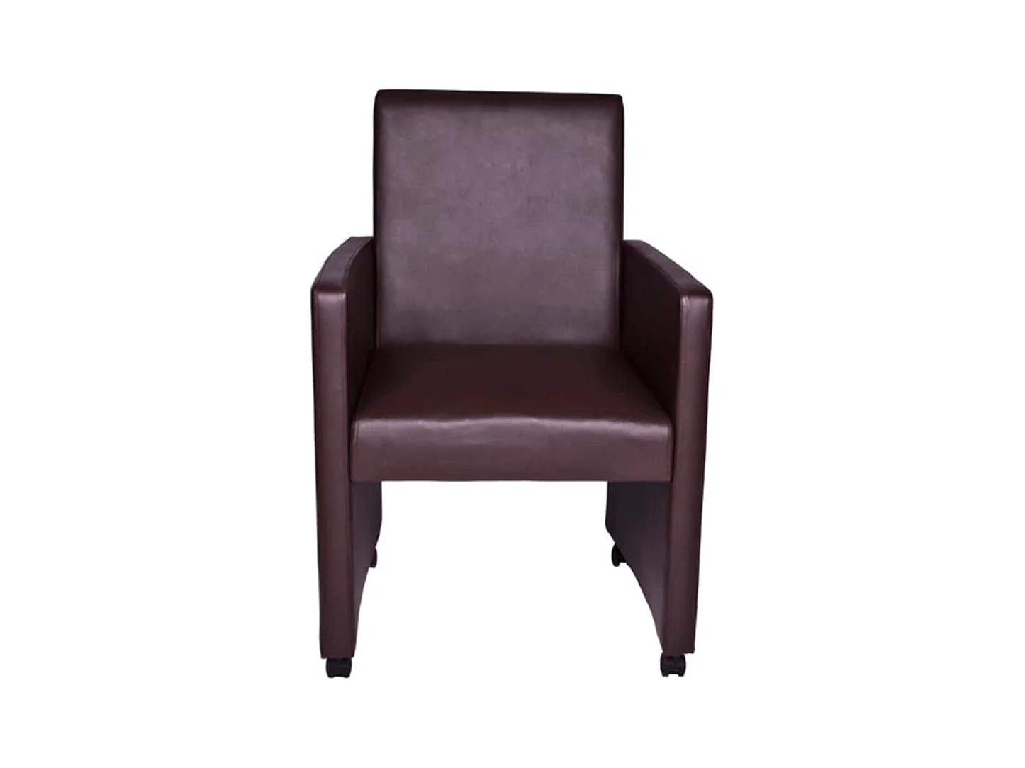 Eetkamerstoelen 2 st kunstleer bruin