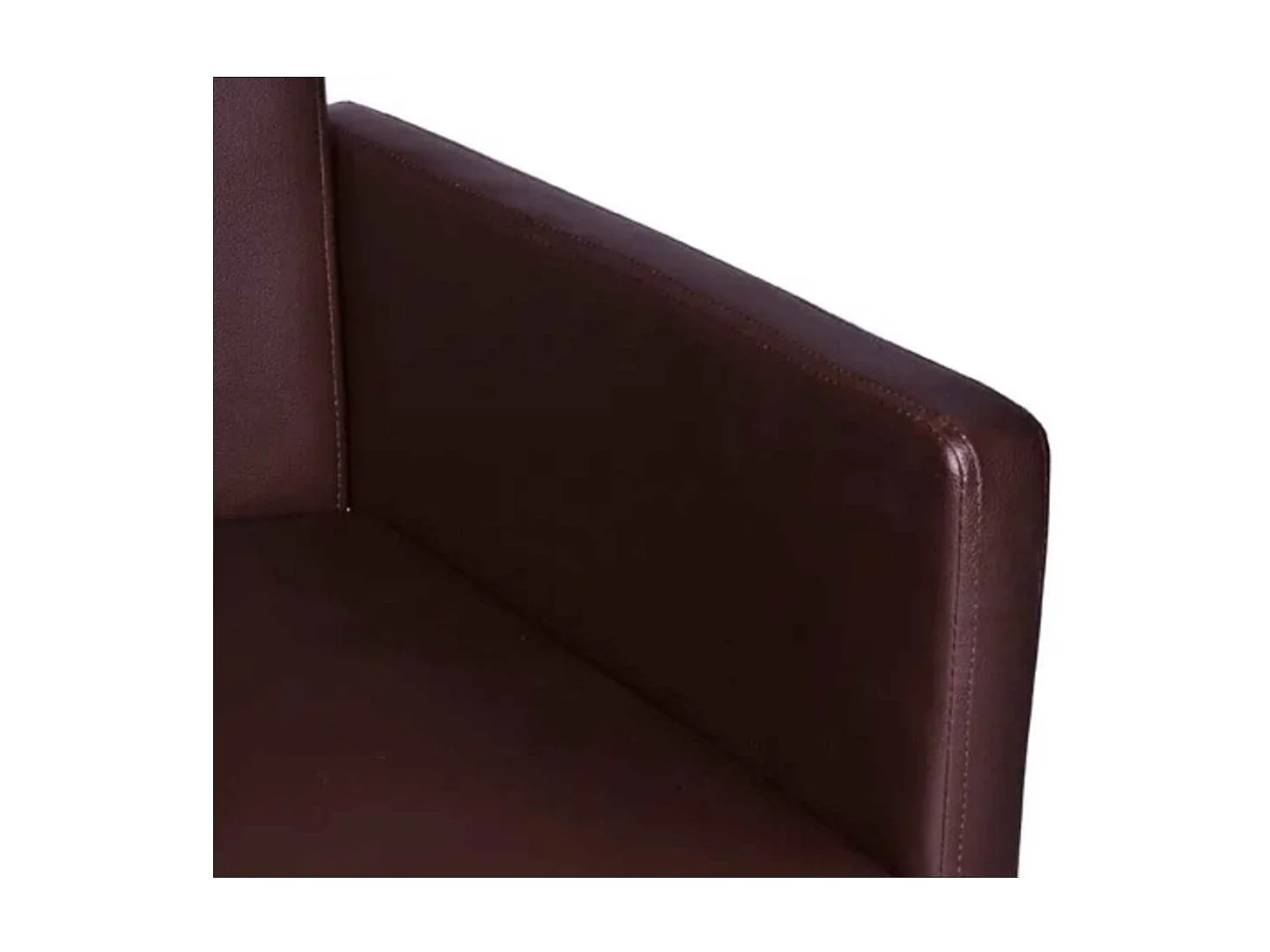 Chaises à manger lot de 2 marron similicuir