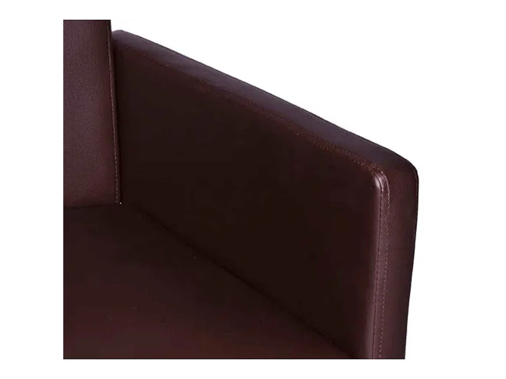 Sillas de comedor 2 unidades cuero sintético marrón