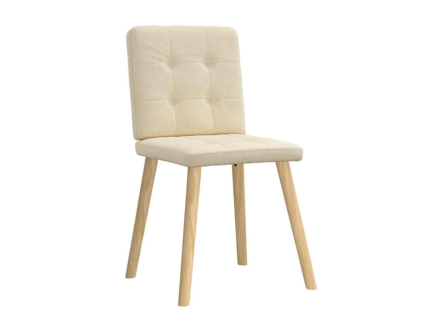 Chaises à manger lot de 6 crème tissu