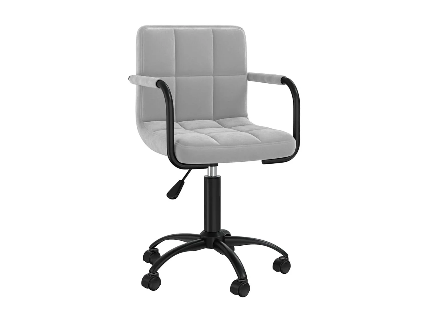 Chaises pivotantes à manger lot de 6 gris clair velours