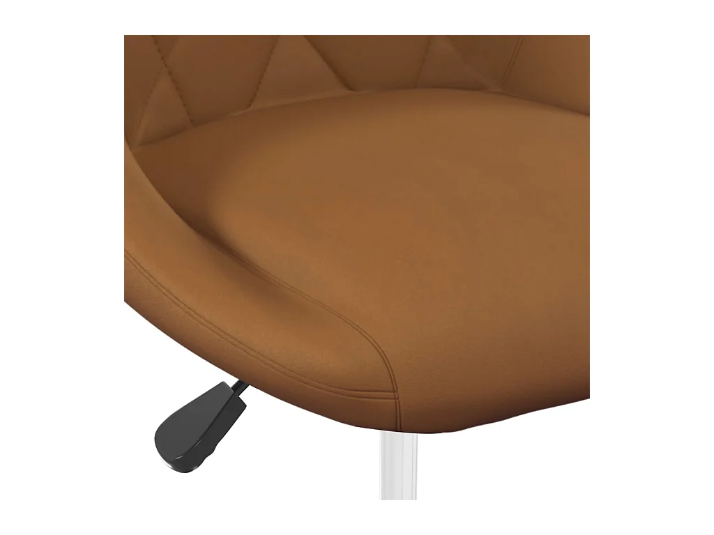 Chaises pivotantes à manger lot de 2 Marron Velours