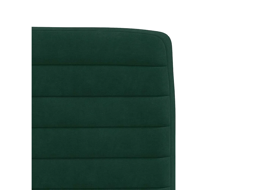 Chaises à manger lot de 2 Vert foncé Velours