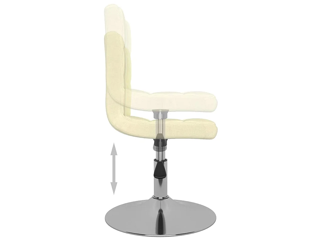 Chaises pivotantes à manger lot de 6 Crème Tissu