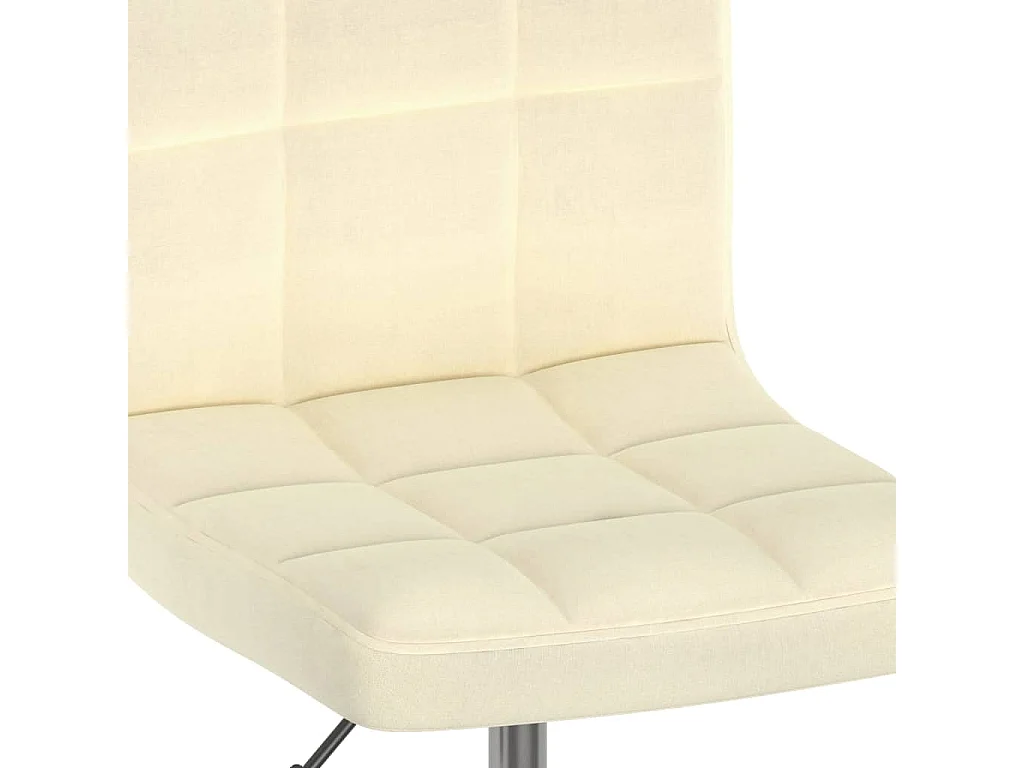 Chaises pivotantes à manger lot de 6 Crème Tissu