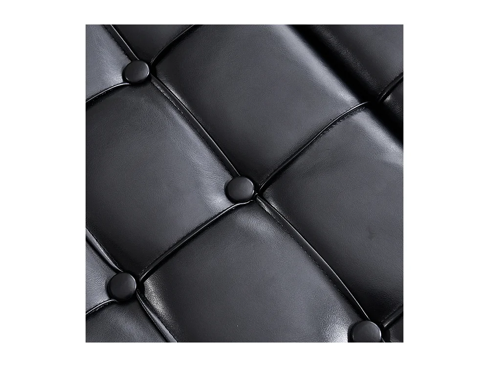 Banc rangement carré relevable grand capacité salon chambre bureau PU noir