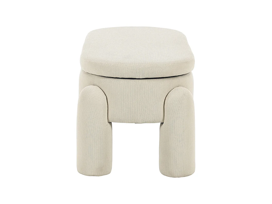 Banc rangement antidérapant chambre entrée salon chenille bois massif beige