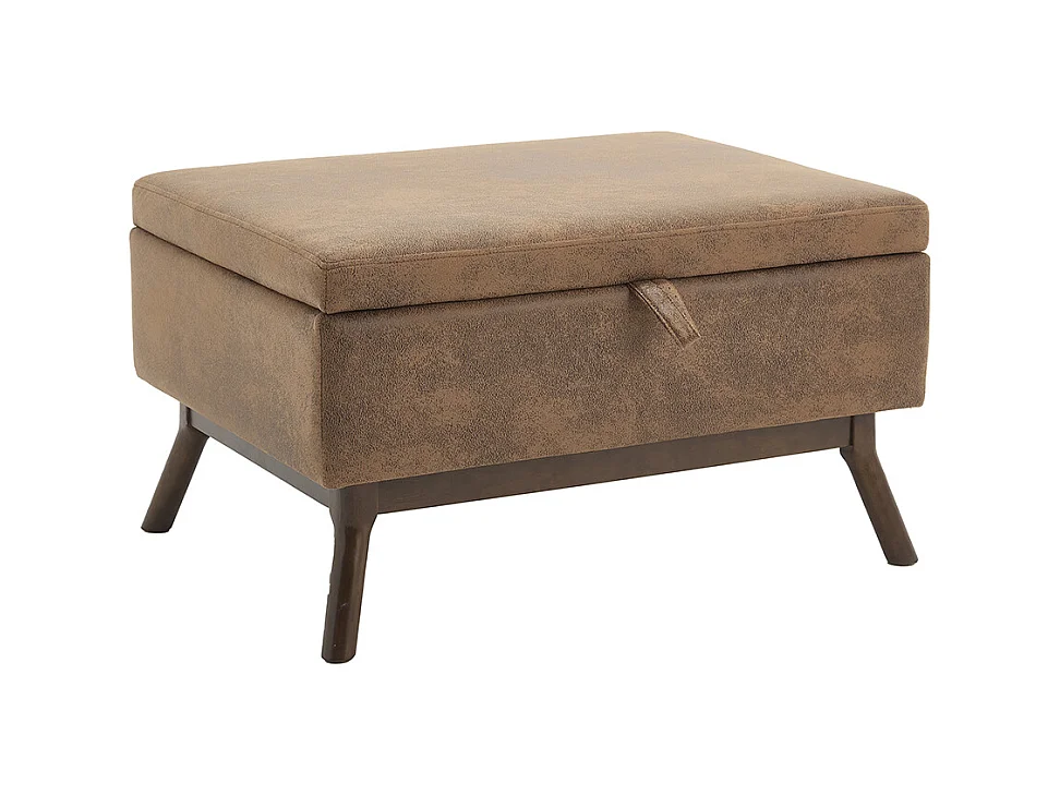 Banc carré milieu siècle rangement salon entrée salle familiale table basse repose pieds café