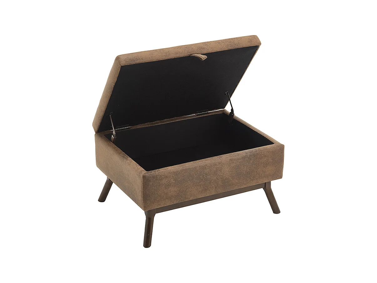 Banc carré milieu siècle rangement salon entrée salle familiale table basse repose pieds café