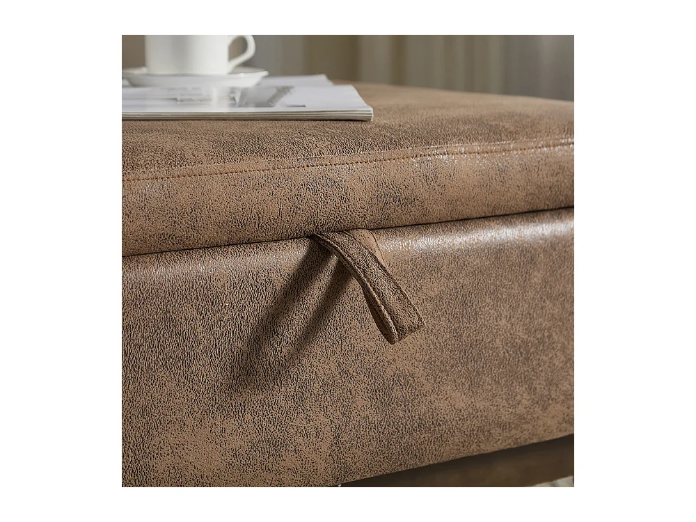 Banc carré milieu siècle rangement salon entrée salle familiale table basse repose pieds café