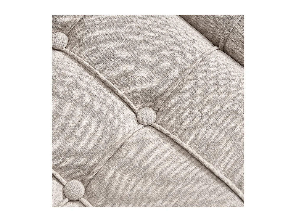 Banc rangement carré relevable grand capacité salon chambre bureau rembourré beige