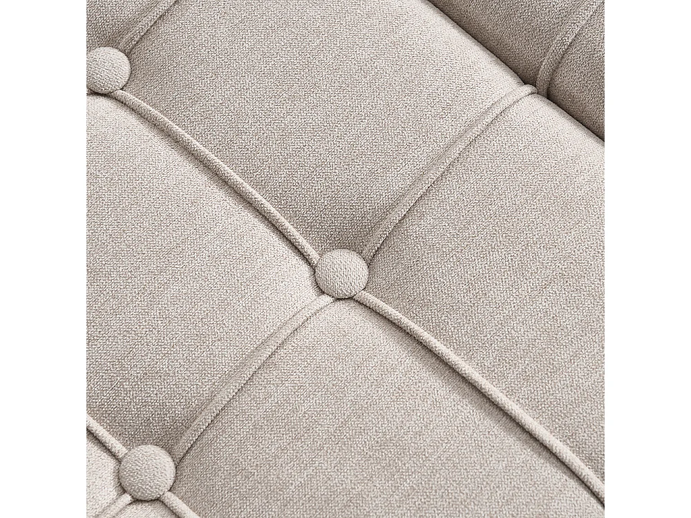 Banc rangement carré relevable grand capacité salon chambre bureau rembourré beige