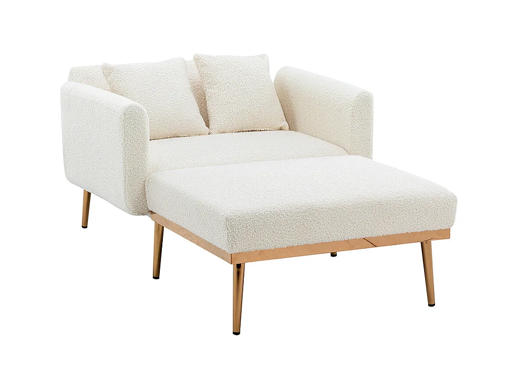 Fauteuil inclinable moderne dossier réglable chaise longue pliable salon bureau blanc