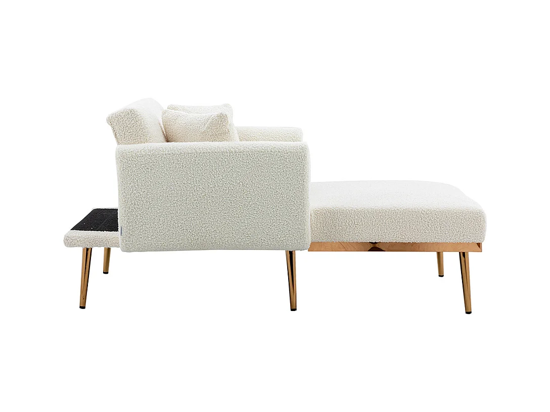 Fauteuil inclinable moderne dossier réglable chaise longue pliable salon bureau blanc