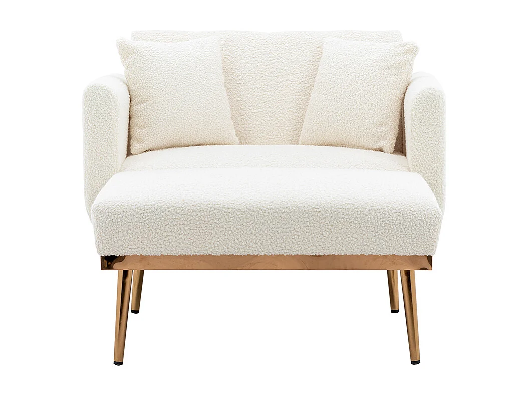 Fauteuil inclinable moderne dossier réglable chaise longue pliable salon bureau blanc