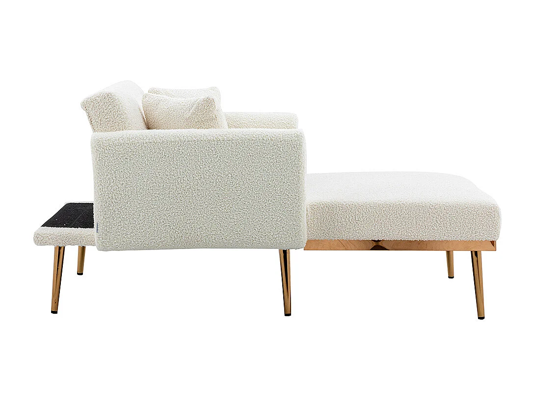 Fauteuil inclinable moderne dossier réglable chaise longue pliable salon bureau blanc