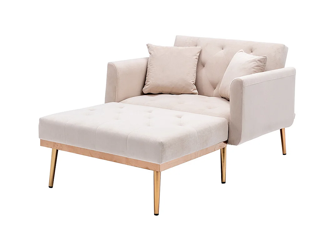 Fauteuil inclinable moderne dossier réglable chaise longue pliable salon bureau beige