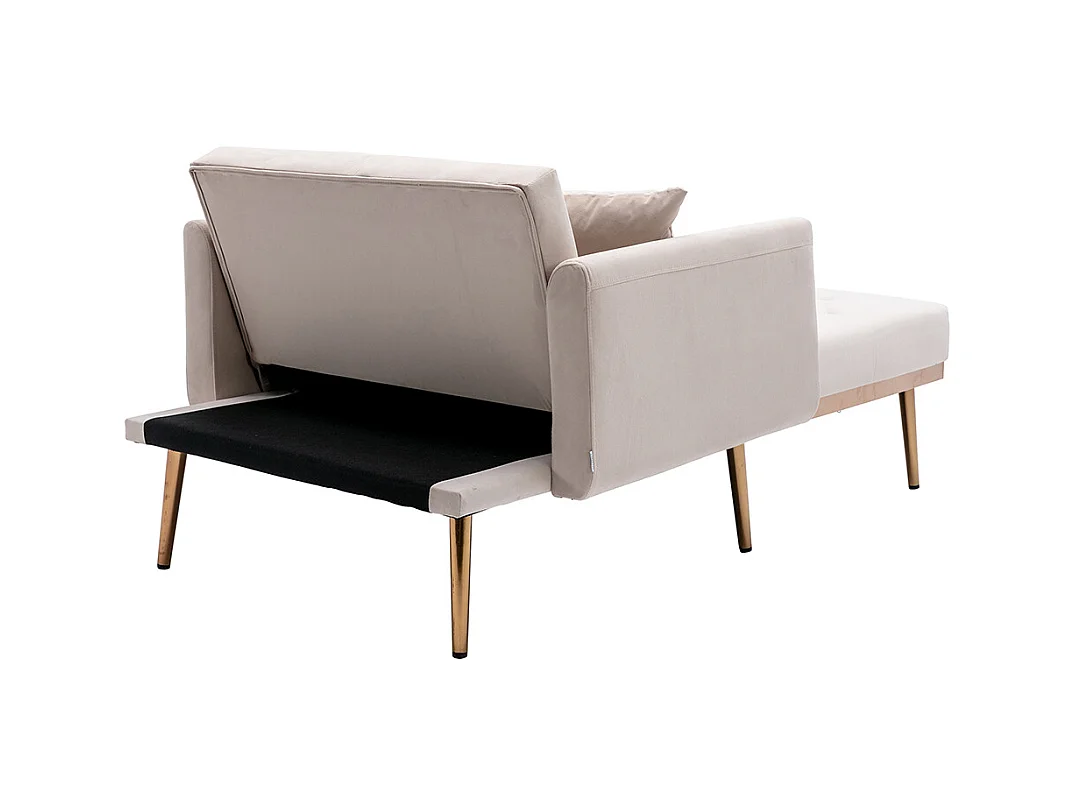 Fauteuil inclinable moderne dossier réglable chaise longue pliable salon bureau beige