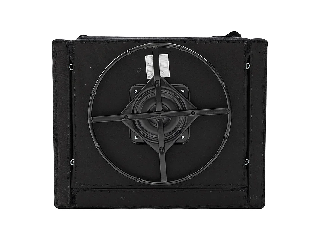 Fauteuil pivotant 360 degrés accoudoirs grand confortable salon bureau détente coussins noir