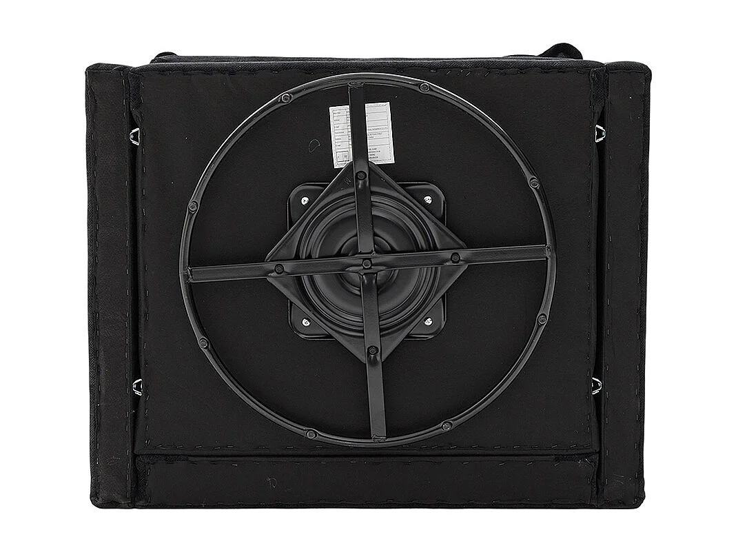 Fauteuil pivotant 360 degrés accoudoirs grand confortable salon bureau détente coussins noir