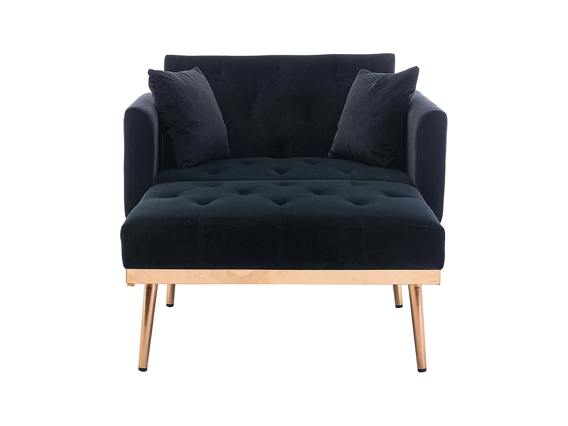 Fauteuil inclinable moderne dossier réglable chaise longue pliable salon bureau noir