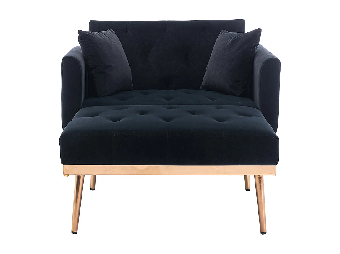 Fauteuil inclinable moderne dossier réglable chaise longue pliable salon bureau noir