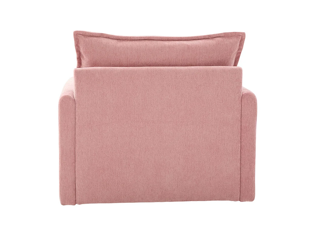 Fauteuil pivotant 360 degrés accoudoirs grand confortable salon bureau détente coussins rose