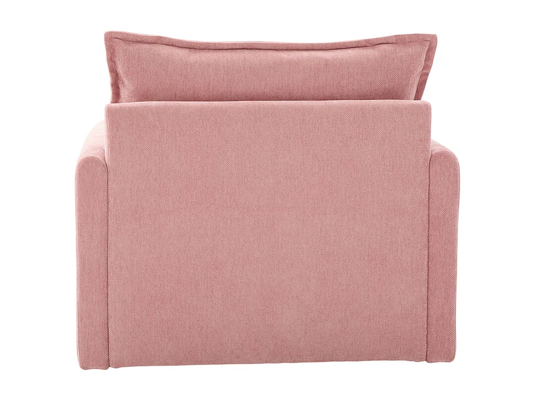 Fauteuil pivotant 360 degrés accoudoirs grand confortable salon bureau détente coussins rose