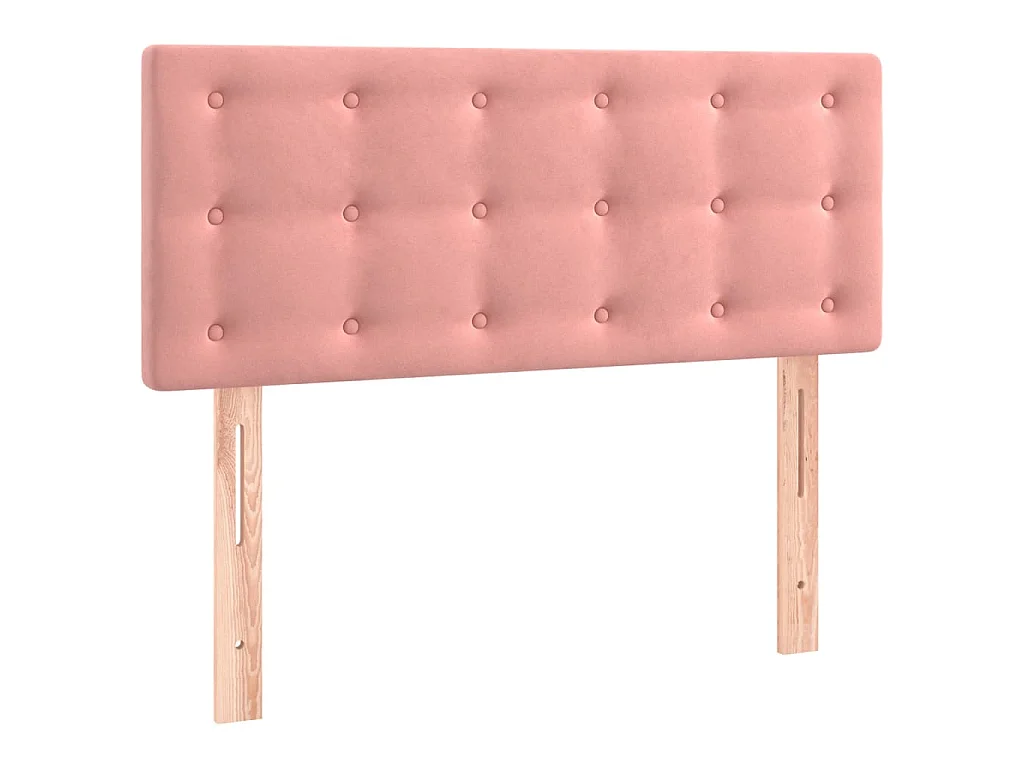 Boxspringbett mit Matratze Rosa 80x200 cm Samt