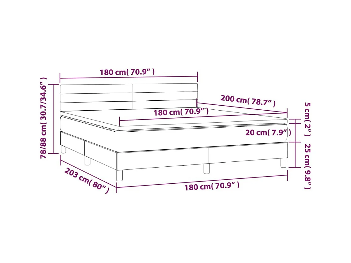 Boxspring met matras fluweel zwart 180x200 cm