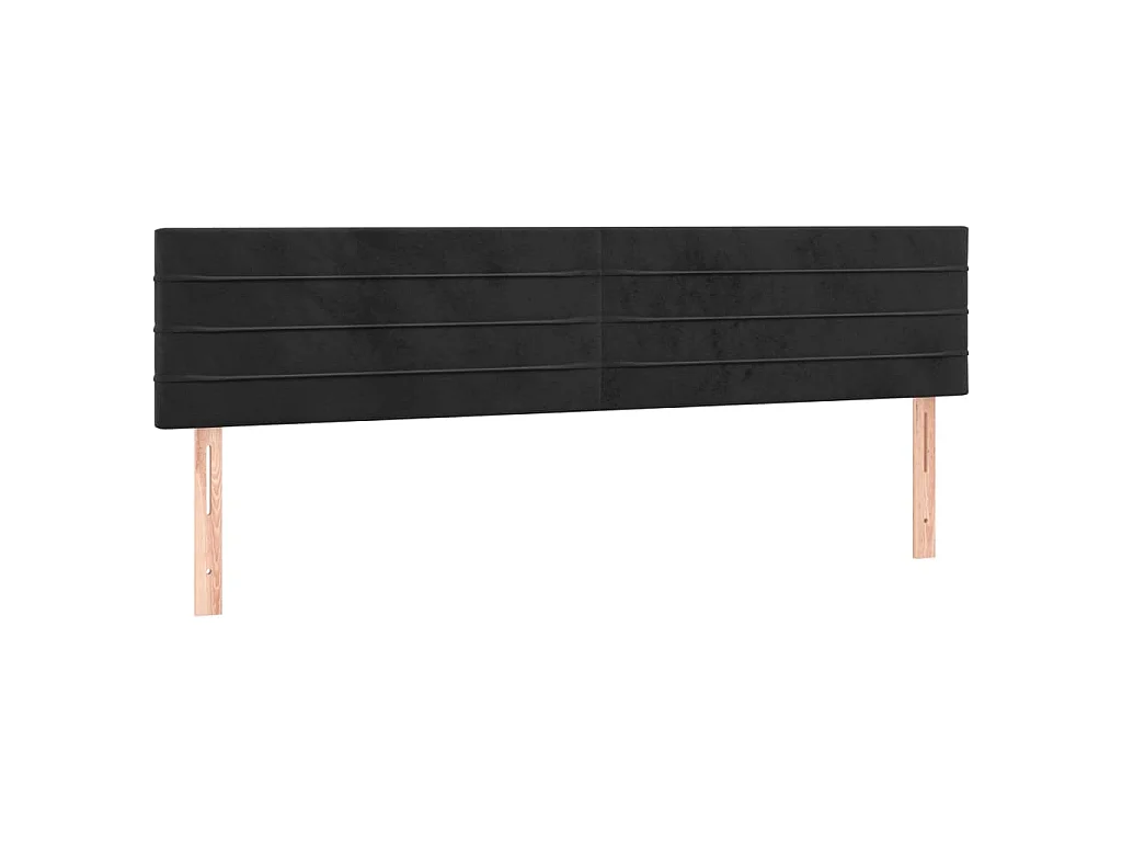 Sommier à lattes de lit avec matelas Noir 180x200 cm Velours