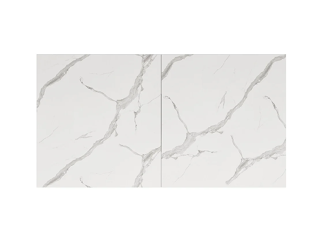 Table à manger compacte à 3 niveaux avec espace de rangement plateau en marbre blanc pour cuisine ou salle à manger