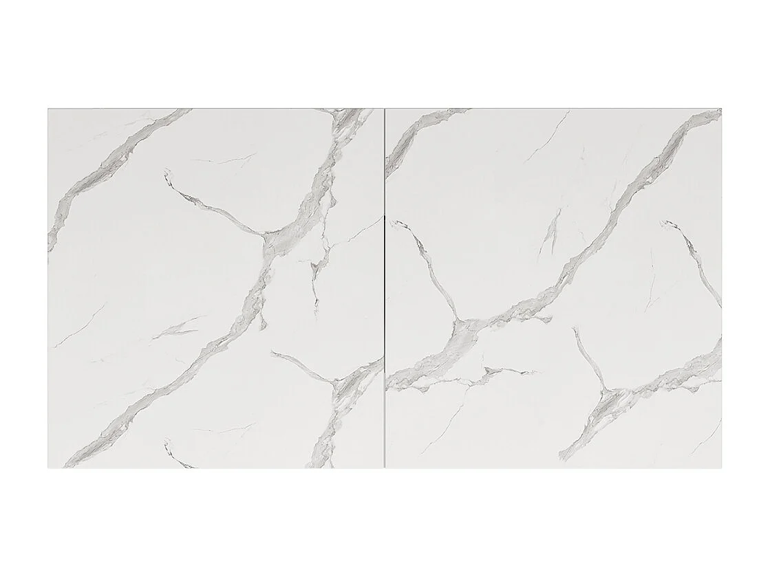 Table à manger compacte à 3 niveaux avec espace de rangement plateau en marbre blanc pour cuisine ou salle à manger