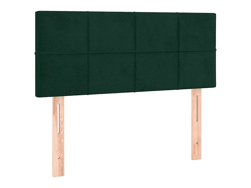 Cama com molas/colchão 90x190 cm veludo verde-escuro