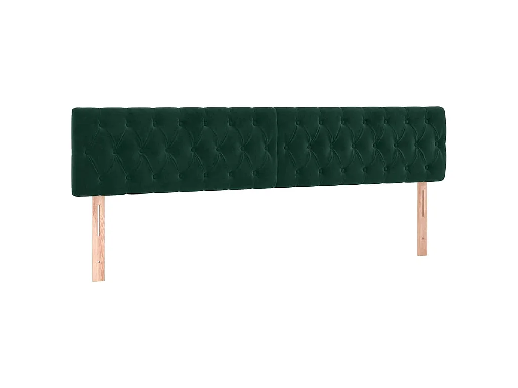Sommier à lattes de lit et matelas Vert foncé 180x200cm Velours