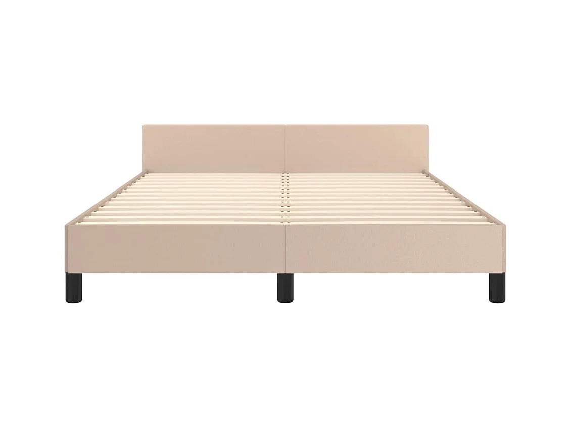 Estrutura cama c/ cabeceira sem colchão 140x190 cm cappuccino