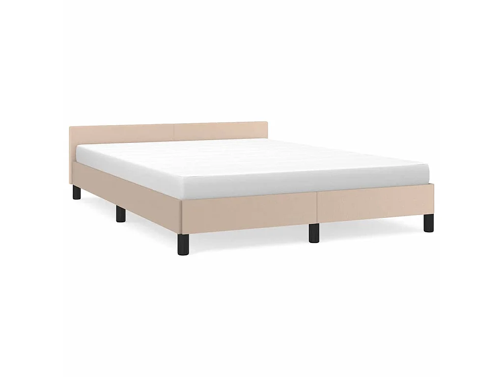 Bedframe met hoofdeinde zonder matras Cappuccino 140x190 cm