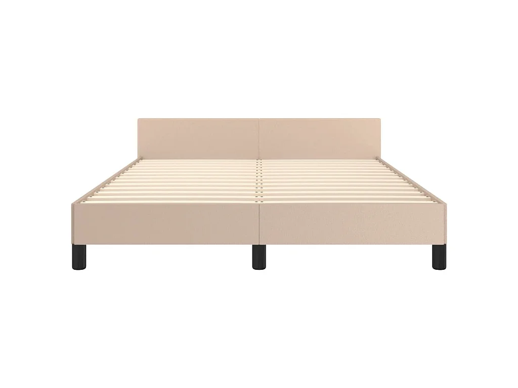 Bedframe met hoofdeinde zonder matras Cappuccino 140x190 cm