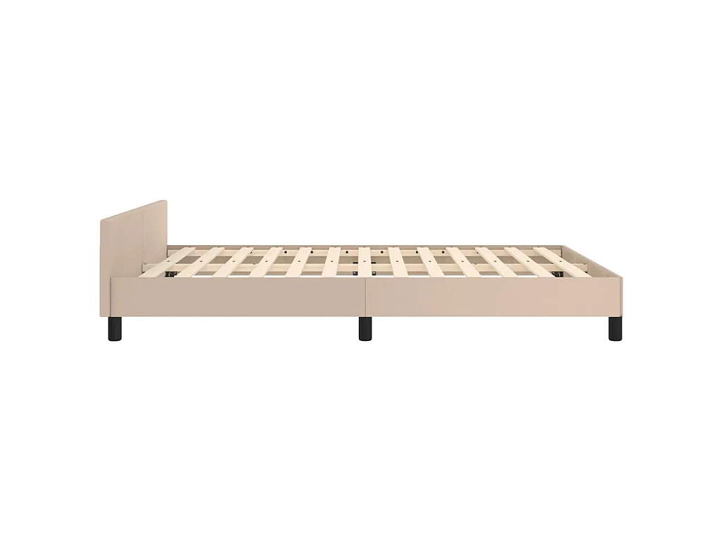 Bedframe met hoofdeinde zonder matras Cappuccino 140x190 cm