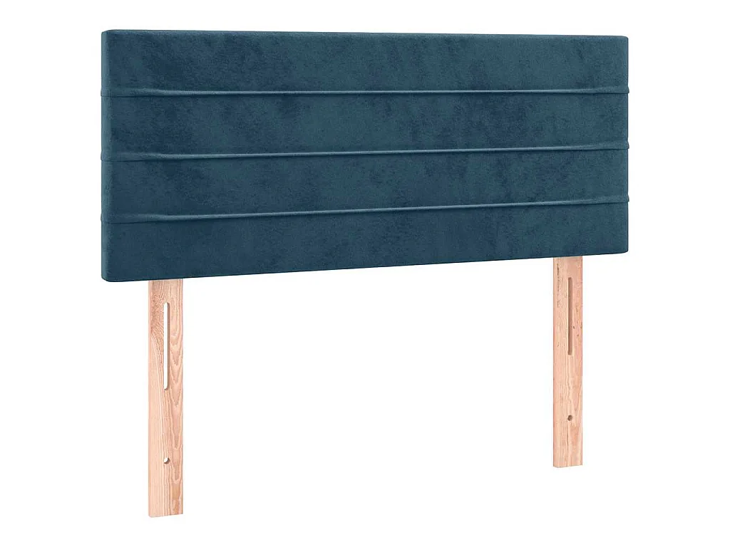 Boxspring met matras fluweel donkerblauw 90x200 cm